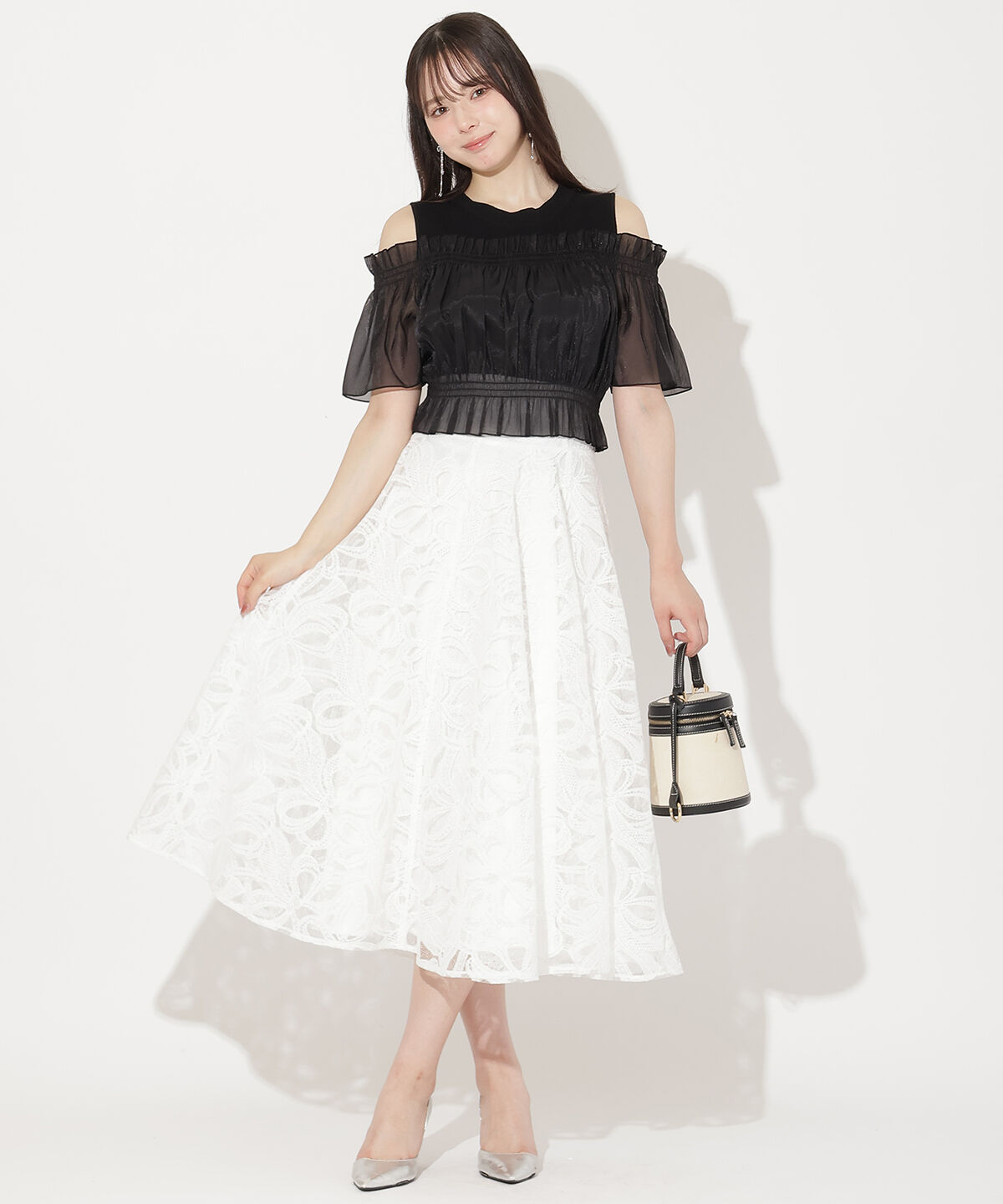 WILLSELECTION「リボンレーススカート」|フレア|