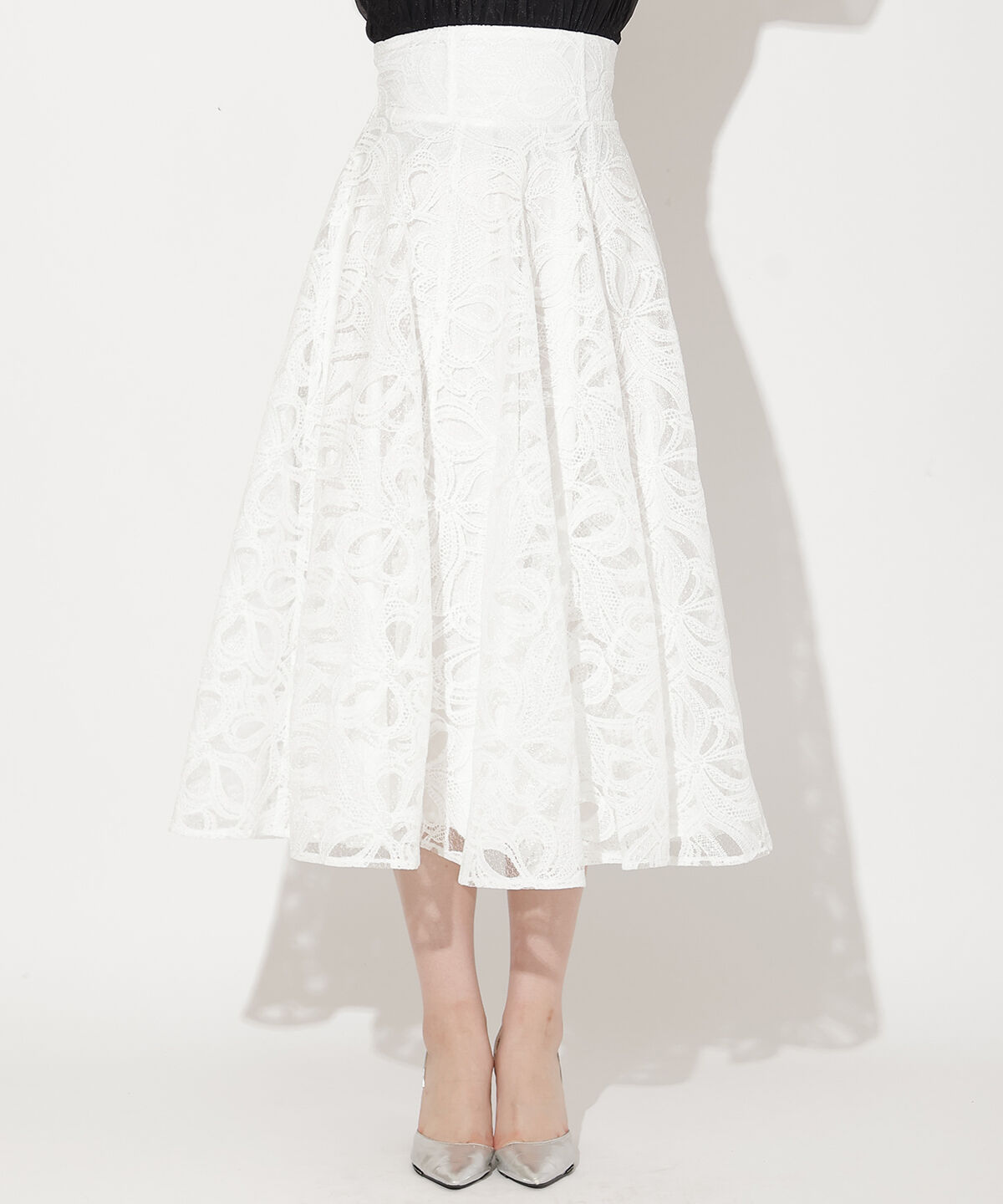 WILLSELECTION「リボンレーススカート」|フレア|