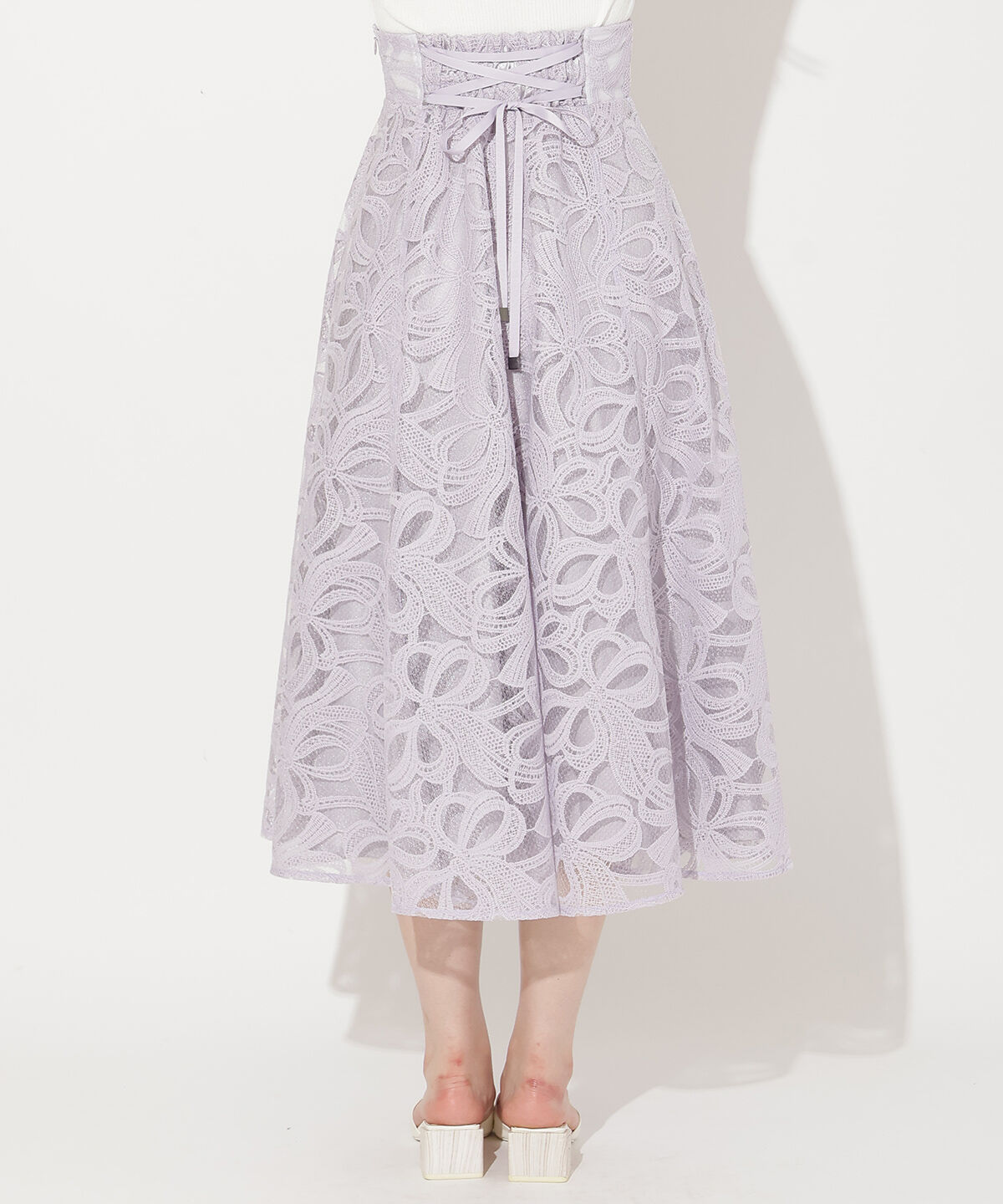 WILLSELECTION「リボンレーススカート」|フレア|