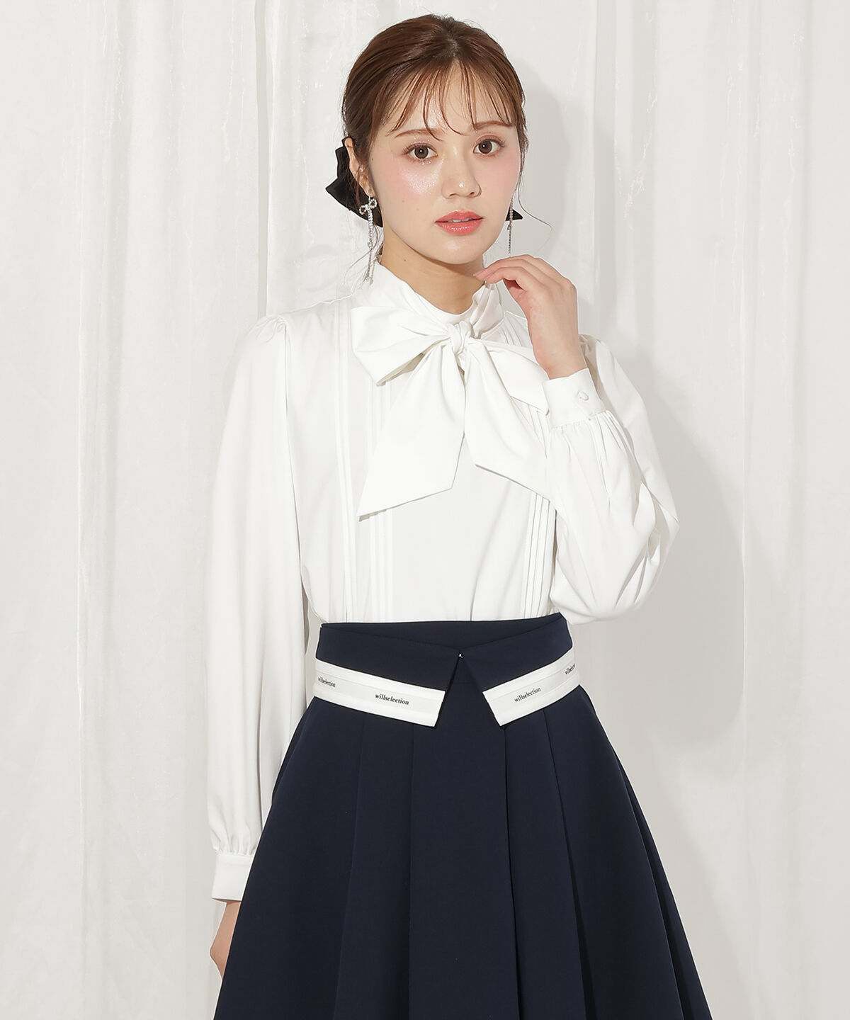 WILLSELECTION「ボリュームスリーブピンタックブラウス」|シャツ・ブラウス|オフ