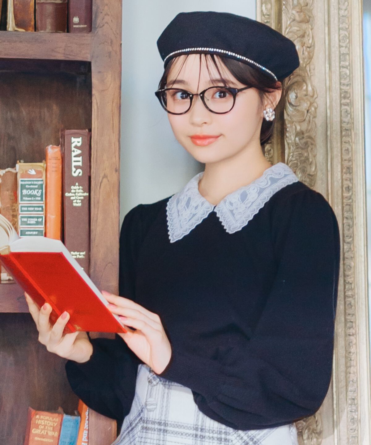 WILLSELECTION「ボリュームスリーブレースカラープルオーバー」|ニット・セーター|