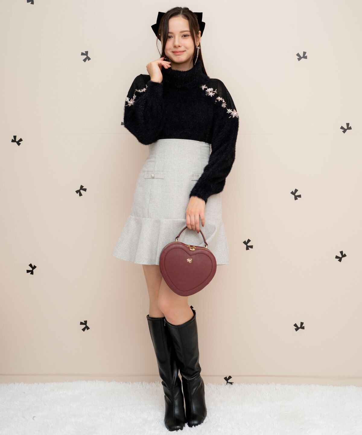 WILLSELECTION「刺繍シャギーニットプルオーバー」|ニット・セーター|