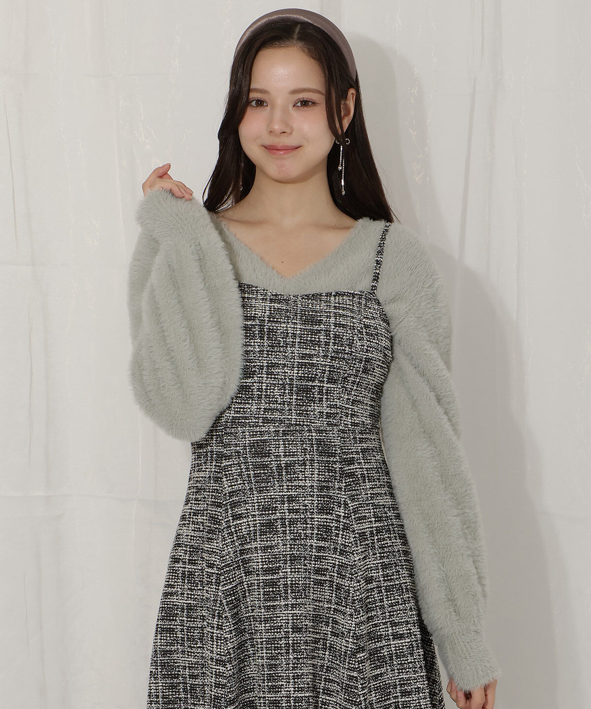 WILLSELECTION「シャギーニット&times;フレアワンピース」|ワンピース|