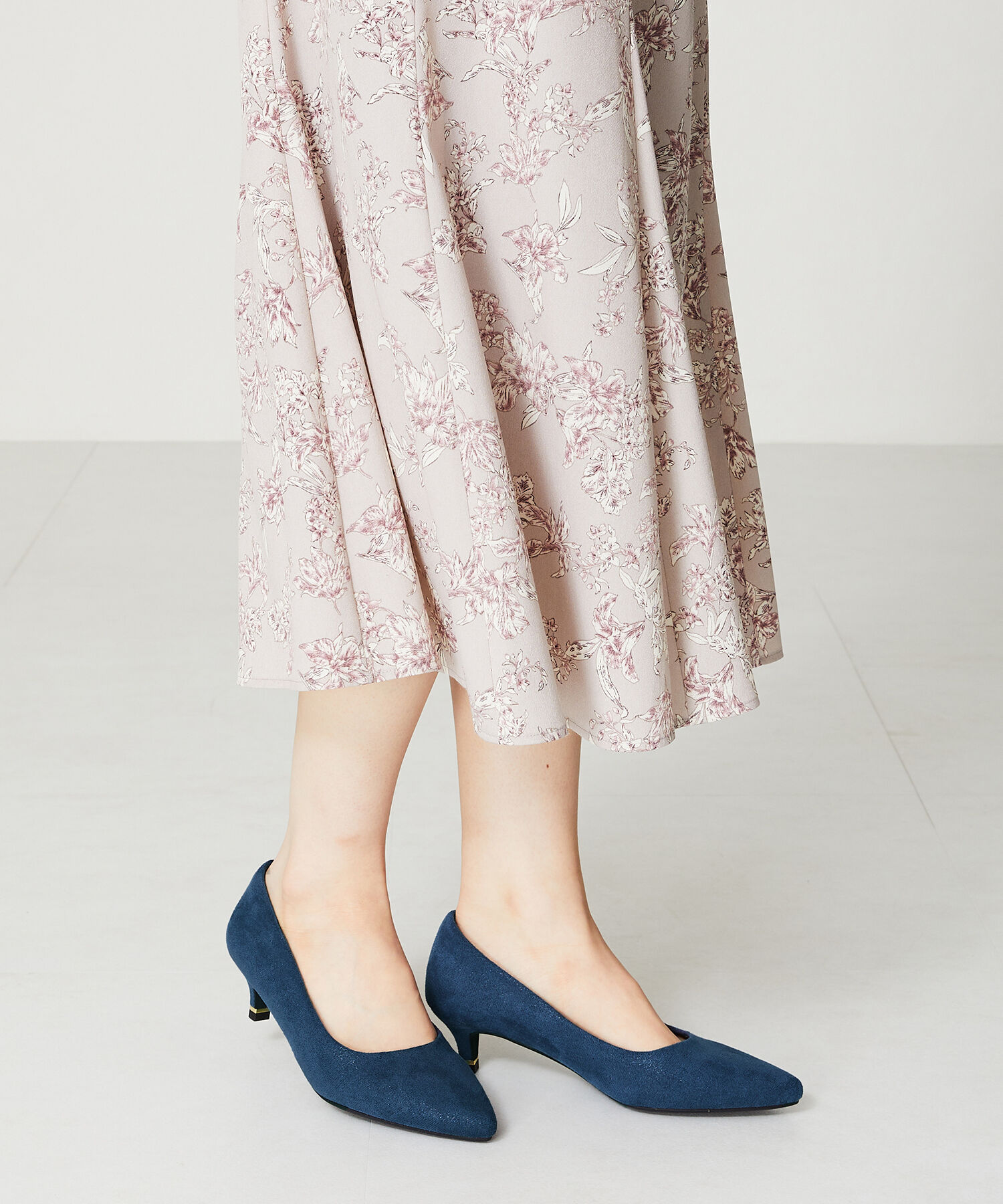 ORiental TRaffic「【跳べるパンプス/シリーズ累計１５０万足突破】メタリックラインヒール/R-3206 パンプス オケージョン」|パンプス|NAVY