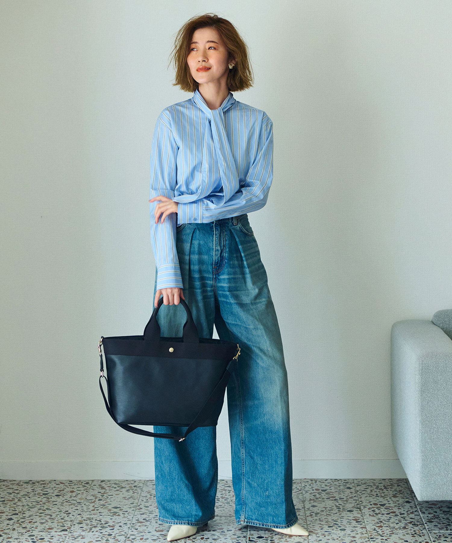 TOPKAPI BREATH「【人気色が限定復活！】【Breath TOPKAPI】RIPPLE リプル A4 トート バッグ L（ショルダー付き）」|ハンドバッグ|