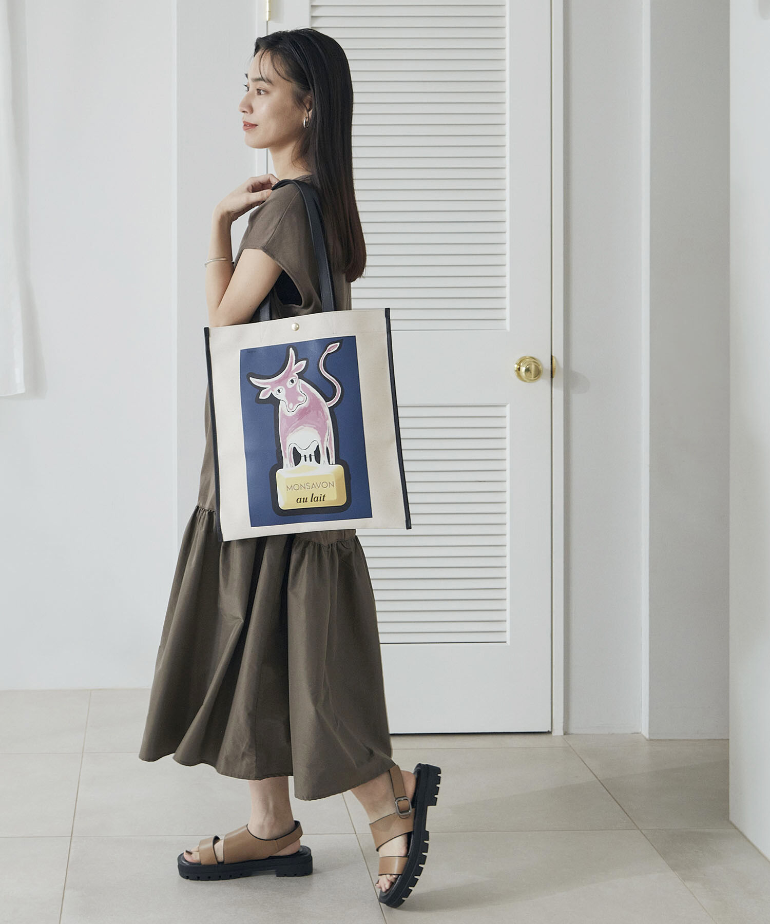 TOPKAPI BREATH「サヴィニャック &times; Breath TOPKAPI アート プリント フラット オーガニックキャンバス トート バッグ」|トートバッグ|