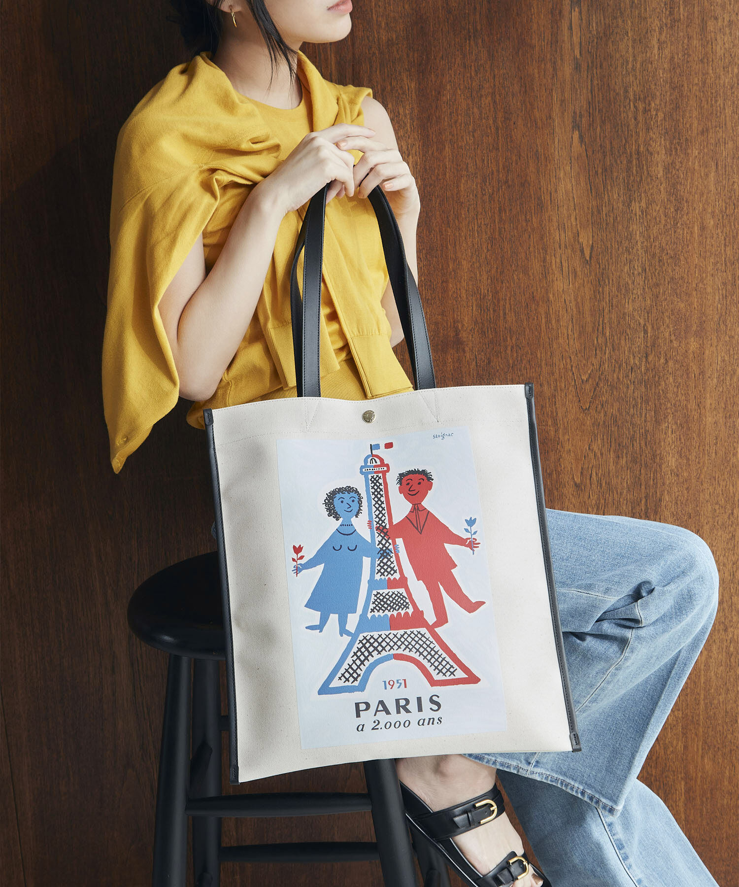 TOPKAPI BREATH「サヴィニャック &times; Breath TOPKAPI アート プリント フラット オーガニックキャンバス トート バッグ」|トートバッグ|