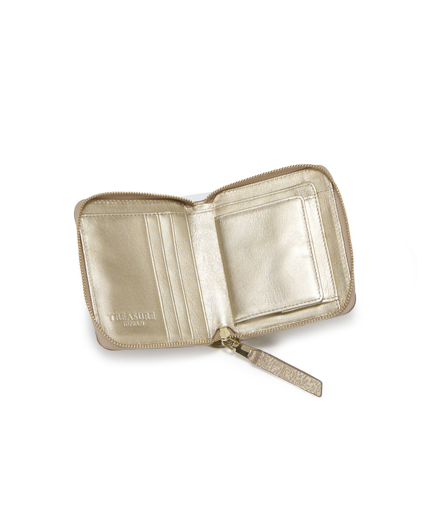 TOPKAPI TREASURE「【TREASURE TOPKAPI】オリジナル エンボスレザー ラウンド 二つ折り財布」|財布|