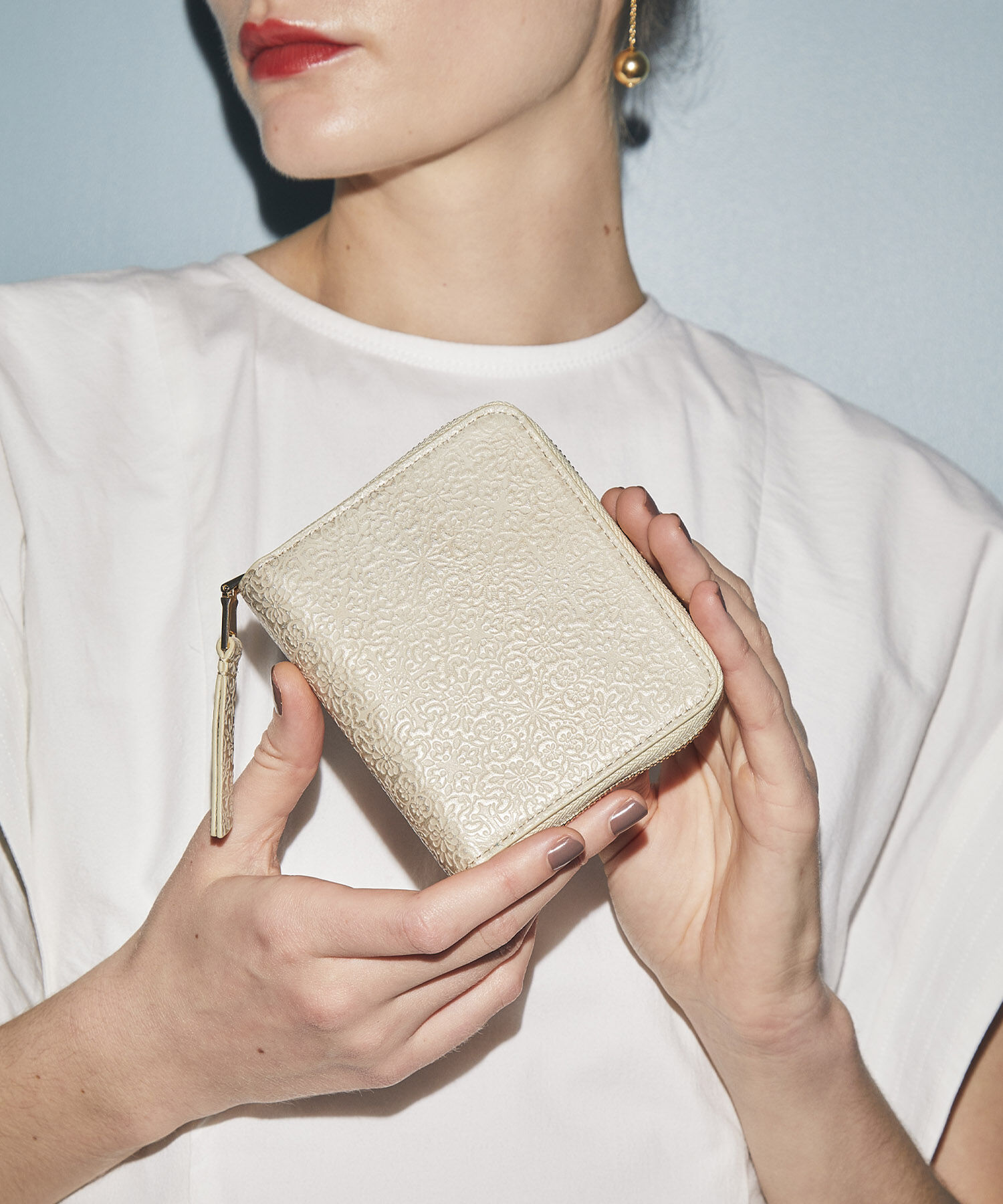 TOPKAPI TREASURE「【TREASURE TOPKAPI】オリジナル エンボスレザー ラウンド 二つ折り財布」|財布|