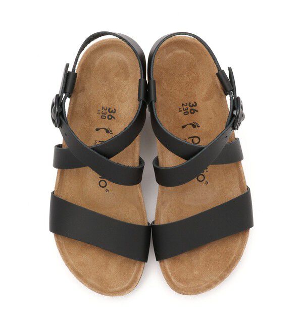 Papillio「【パピリオ】シビル リングバックル/ブラック ナチュラルレザー/サンダル レディース ビルケンシュトック」|サンダル|