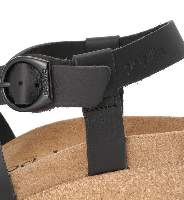 Papillio「【パピリオ】シビル リングバックル/ブラック ナチュラルレザー/サンダル レディース ビルケンシュトック」|サンダル|