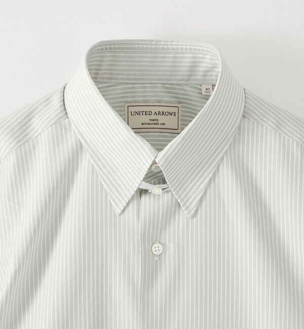 UNITED ARROWS「LEGGIUNO/グレーストライプ タブカラーシャツ」|シャツ・ブラウス|