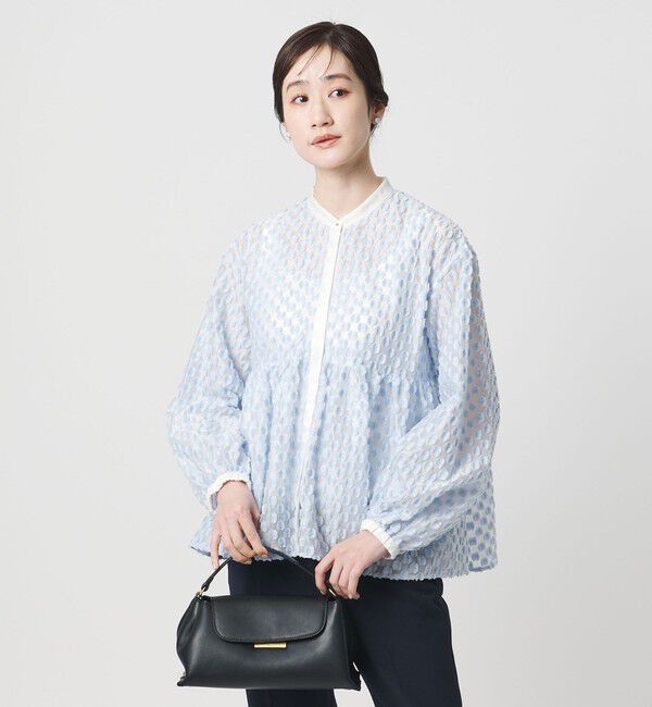 UNITED ARROWS「ラメ ドットジャガード ブラウス」|シャツ・ブラウス|