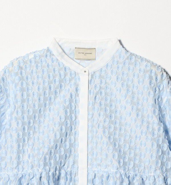 UNITED ARROWS「ラメ ドットジャガード ブラウス」|シャツ・ブラウス|