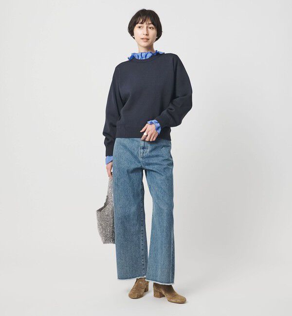 UNITED ARROWS「スウェットライク クルーネックニット ‐ウォッシャブル‐」|ニット・セーター|