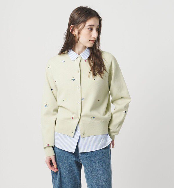 UNITED ARROWS「フラワー エンブロイダリー カーディガン」|カーディガン|LIME