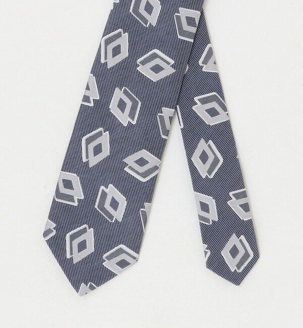 UNITED ARROWS「＜FRANCO BASSI＞ ネイビー スクエア ジャガード ネクタイ」|ネクタイ・蝶ネクタイ|