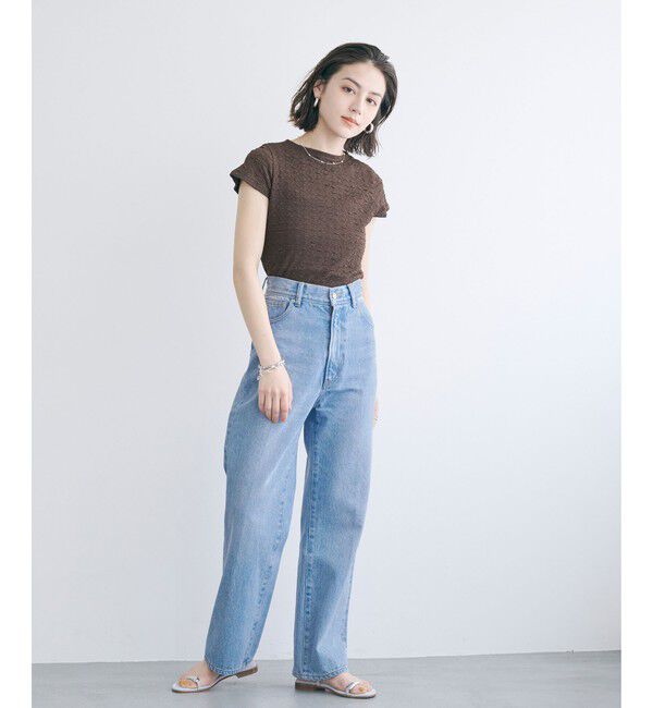 EMMEL REFINES「＜EMMEL REFINES＞EM センタープレス ストレート デニム/ パンツ」|デニム|