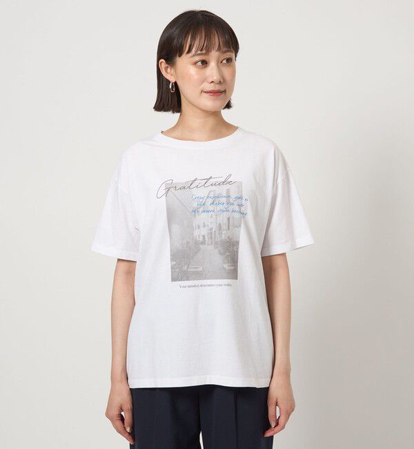 UNITED ARROWS green label relaxing「【WEB限定】＜at ease＞フォトグラフィック ショートスリーブ Tシャツ」|Tシャツ・カットソー|