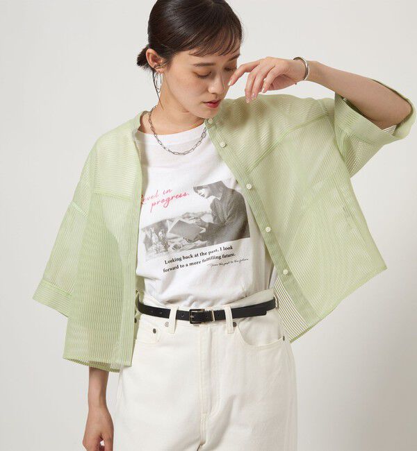 UNITED ARROWS green label relaxing「【WEB限定】＜at ease＞フォトグラフィック ショートスリーブ Tシャツ」|Tシャツ・カットソー|