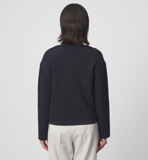 UNITED ARROWS green label relaxing「パイピング ノーカラー ニット カーディガン」|カーディガン|