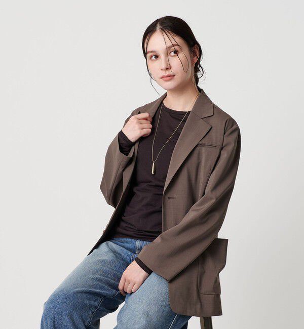 BEAUTY&YOUTH UNITED ARROWS「コットンナイロン天竺 シアー クルーネック Tシャツ」|Tシャツ・カットソー|