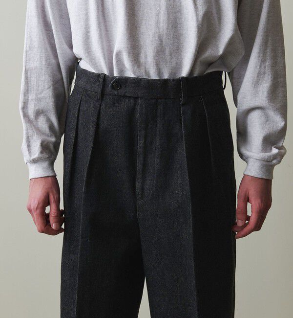 STEVEN ALAN「＜Steven Alan＞ 13.5oz デニム インツープリーツ ドレス トラウザーズ」|デニム|