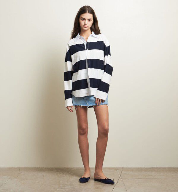 ATTISESSION「＜ATTISESSION＞コットン ビッグ ラグビー シャツ」|Tシャツ・カットソー|