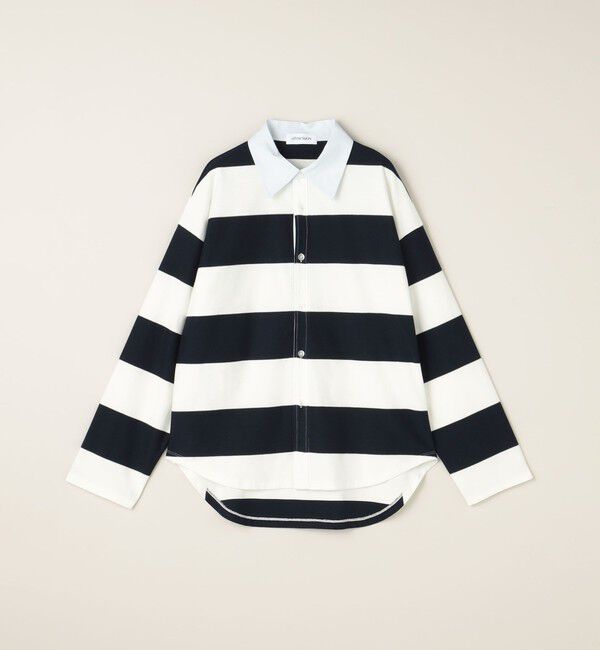 ATTISESSION「＜ATTISESSION＞コットン ビッグ ラグビー シャツ」|Tシャツ・カットソー|