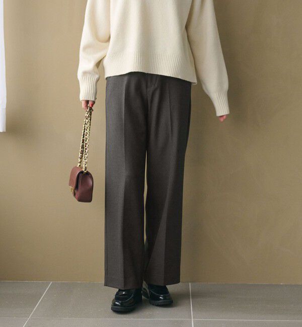 裏起毛バックゴム ストレートパンツ ウォッシャブル（BEAUTY&YOUTH