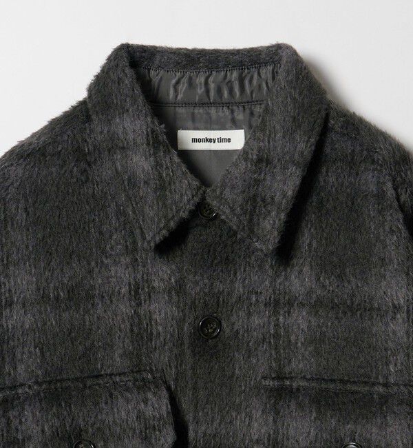 オンブレチェック フリースメルトン CPOジャケット（MONKEY TIME