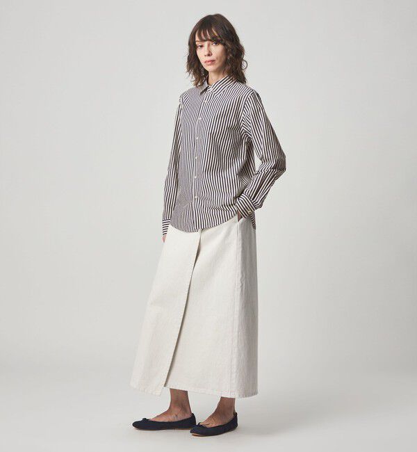 STEVEN ALAN「＜Steven Alan＞コットン キュプラ ストライプ シャツ」|シャツ・ブラウス|