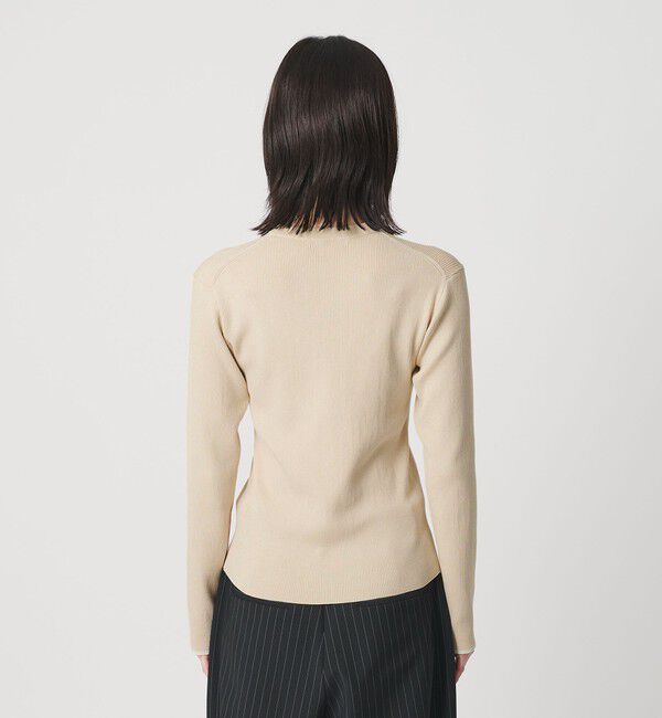 BEAUTY&YOUTH UNITED ARROWS「コットンブレンド リブライン ニットプルオーバー ウォッシャブル」|ニット・セーター|