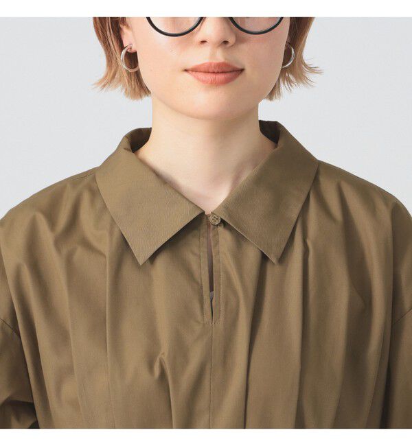 Ray BEAMS 「タック ウエスト シャツ ワンピース」|ワンピース|