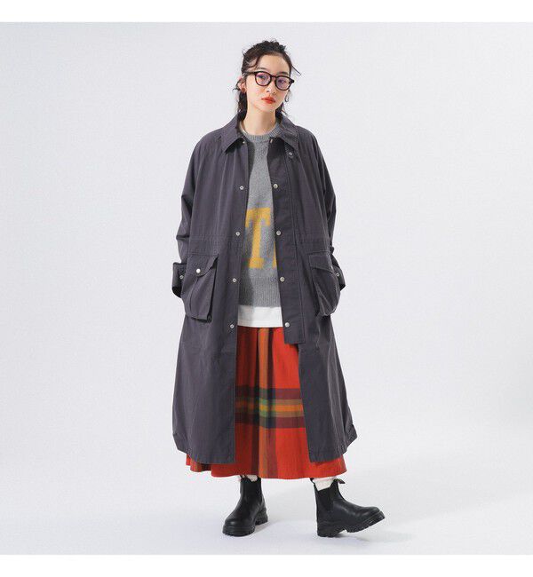 BEAMSBOY「コットン ナイロン ヘム アジャスト コート」|ダッフルコート|