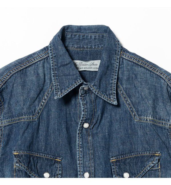 BEAMS PLUS「【別注】REMI RELIEF / Indigo Cotton Linen Western Shirt Classic Fit」|シャツ・ブラウス|
