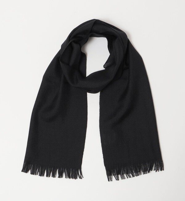 SHIPS「SHIPS: ラグジュアリー カシミヤ シルク ジャイプール ストール」|ストール|ブラック