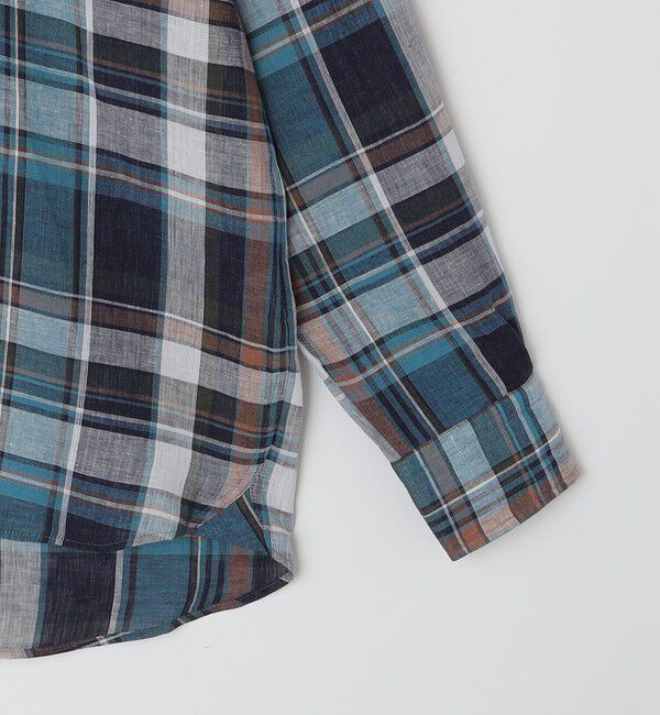 SHIPS「CORDINGS: マブチ チェック リネン シャツ」|シャツ・ブラウス|