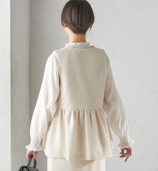 SHIPS for women「〈セレモニー対応可〉スラブ ツイード ジレ（セットアップ対応）」|ベスト・ジレ|