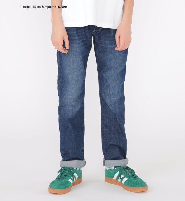 SHIPS KIDS「Lee:100～160cm / リブ ストレッチ テーパード デニム」|デニム|