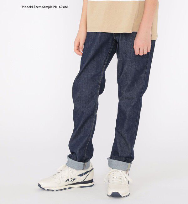 SHIPS KIDS「Lee:100～160cm / リブ ストレッチ テーパード デニム」|デニム|