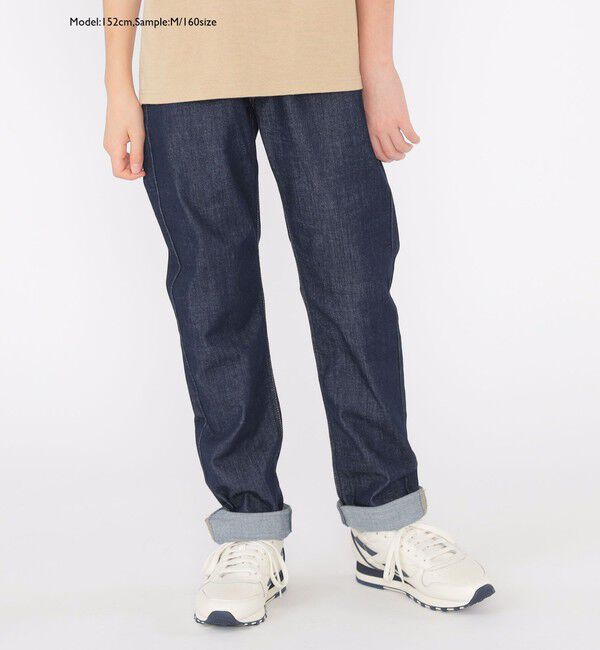 SHIPS KIDS「Lee:100～160cm / リブ ストレッチ テーパード デニム」|デニム|
