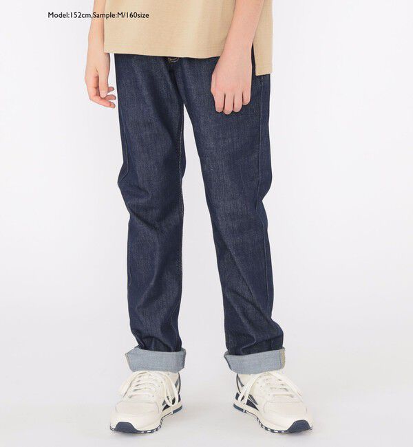 SHIPS KIDS「Lee:100～160cm / リブ ストレッチ テーパード デニム」|デニム|