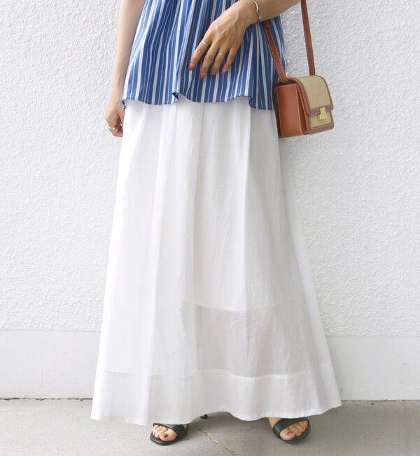 SHIPS for women「〈手洗い可能〉ウエスト ゴム ギャザー スカート 2」|スカート|