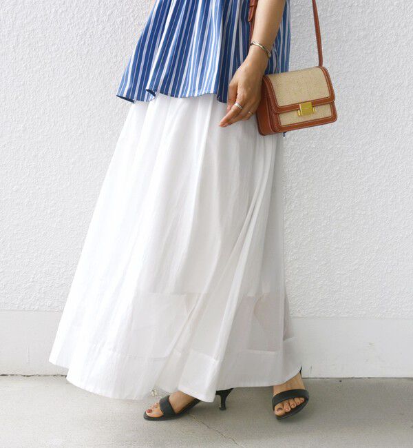 SHIPS for women「〈手洗い可能〉ウエスト ゴム ギャザー スカート 2」|スカート|