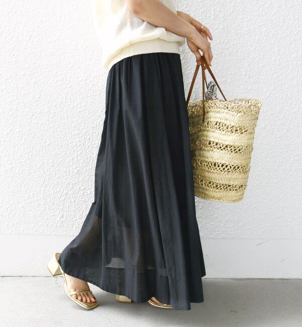 SHIPS for women「〈手洗い可能〉ウエスト ゴム ギャザー スカート 2」|スカート|