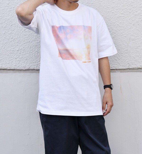 SHIPS any「SHIPS any: オーシャン フォトグラフ プリント ワンポイント 刺繍 Tシャツ◇」|Tシャツ・カットソー|