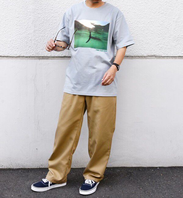 SHIPS any「SHIPS any: オーシャン フォトグラフ プリント ワンポイント 刺繍 Tシャツ◇」|Tシャツ・カットソー|