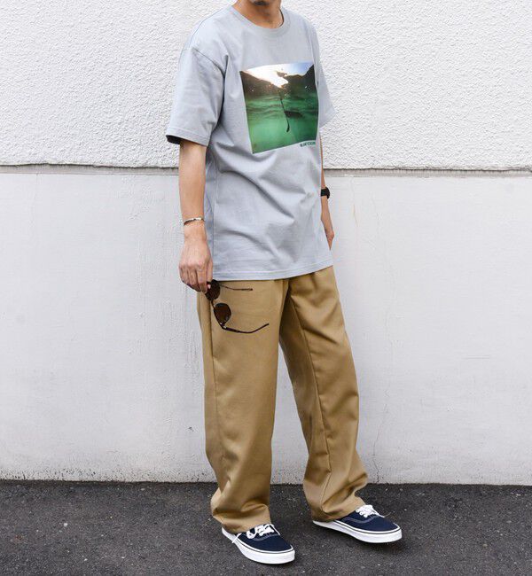 SHIPS any「SHIPS any: オーシャン フォトグラフ プリント ワンポイント 刺繍 Tシャツ◇」|Tシャツ・カットソー|