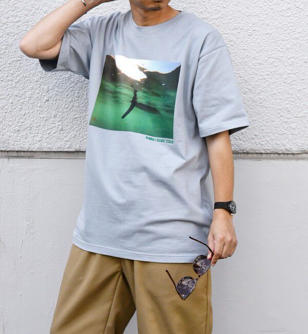 SHIPS any「SHIPS any: オーシャン フォトグラフ プリント ワンポイント 刺繍 Tシャツ◇」|Tシャツ・カットソー|